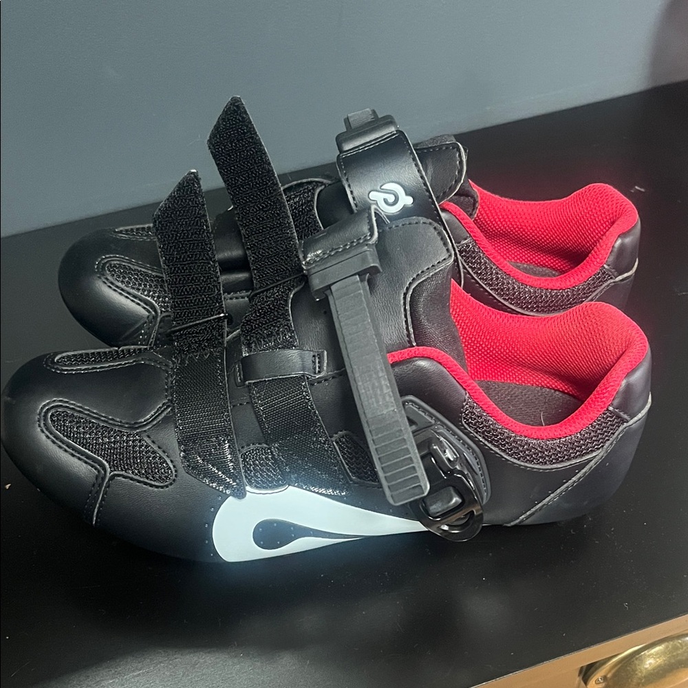 Peloton Black and Red Cycling Sneakers